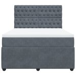 vidaXL Sommier à lattes de lit et matelas Gris foncé 140x200cm Velours
