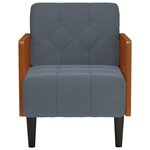 vidaXL Fauteuil avec accoudoirs gris foncé 55 cm velours