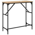 vidaXL Table console Chêne artisanal 75 x 32 x 75 cm Bois d'ingénierie
