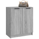 vidaXL Meuble à chaussures Sonoma gris 59x35x70 cm Bois d'ingénierie