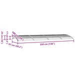vidaXL Auvent de porte Gris 350x100 cm Polycarbonate