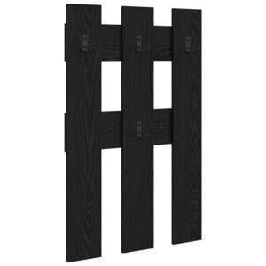 vidaXL Porte-manteau mural Montage mural Chêne noir 65 x 3 x 100 cm