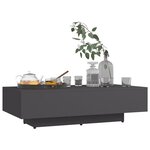 vidaXL Table basse Gris 115x60x31 cm Aggloméré