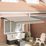 vidaXL Cadre d'auvent Beige 300 x 250 cm Polyester avec revêtement PU
