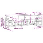 vidaXL Ensemble de canapés d'extérieur 6 Pièces Gris Naturel et Clair