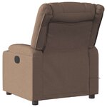 vidaXL Fauteuil inclinable de massage électrique marron tissu