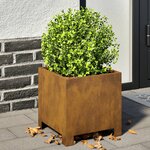 vidaXL Jardinière 30x30x30 cm acier corten