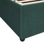 vidaXL Cadre de lit avec matelas Vert foncé 120 x 190 cm tissu