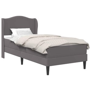 vidaXL Cadre de lit avec tête de lit Gris 100 x 200 cm Simili cuir