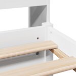 vidaXL Lit bibliothèque sans matelas blanc 160x200 cm bois pin massif