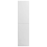 vidaXL Garde-robe Blanc brillant 100x50x200 cm Bois d'ingénierie