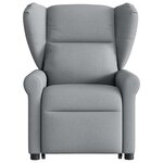 vidaXL Fauteuil inclinable électrique gris clair tissu