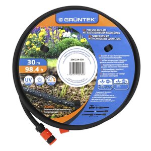 GRÜNTEK Kit de tuyau d'arrosage goutte-à-goutte 30 m Noir