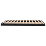 vidaXL Cadre de lit noir 120x190 cm petit double bois massif de pin