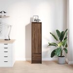 vidaXL Buffet haut chêne marron 29 5x34x119 5 cm bois d'ingénierie