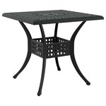 vidaXL Ensemble de tables de jardin 3 Pièces Noir Aluminium coulé