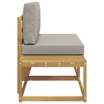 vidaXL Canapé d'extérieur en bout 2 Pièce Blanc Bois d'Acacia Massif