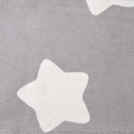 vidaXL Canapé pour enfants à 2 places Gris clair étoiles Peluche douce
