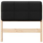 vidaXL Tête de lit capitonnée Marron et Noir 80 cm Pin massif