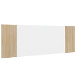 vidaXL Tête de lit murale Blanc et chêne sonoma 240x1 5x80 cm