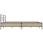 vidaXL Cadre de lit chêne sonoma 180x200 cm bois d'ingénierie et métal
