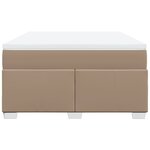 vidaXL Sommier à lattes de lit avec matelas Cappuccino 160x200 cm