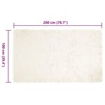 vidaXL Tapis en Peau de Mouton Synthétique Blanc 100 x 200 cm