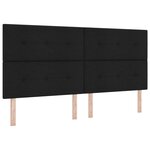 vidaXL Lit à ressorts avec matelas et lumière LED noire  200 x 200 cm  tissu