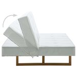 vidaXL Canapé-lit Similicuir Blanc