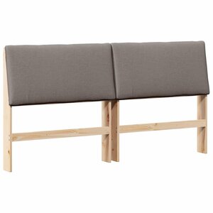 vidaXL Tête de lit capitonnée Taupe 200 cm Pin massif