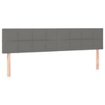 vidaXL Sommier à lattes de lit avec matelas Gris foncé 180x200cm Tissu