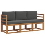 vidaXL Ensemble de canapés d'extérieur 3 pc Naturel et Anthracite