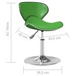 vidaXL Chaise de salle à manger Vert Similicuir
