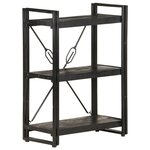 vidaXL Bibliothèque à 3 niveaux 60x30x80 cm Bois de manguier massif