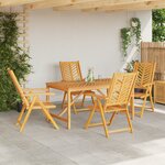 vidaXL Ensemble de jardin de 5 pièces en bois massif d'acacia