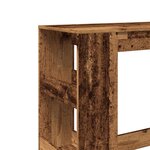 vidaXL Table de bar avec étagères vieux bois bois d'ingénierie