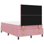 vidaXL Lit à ressorts avec matelas Rose 120 x 190 cm Velours