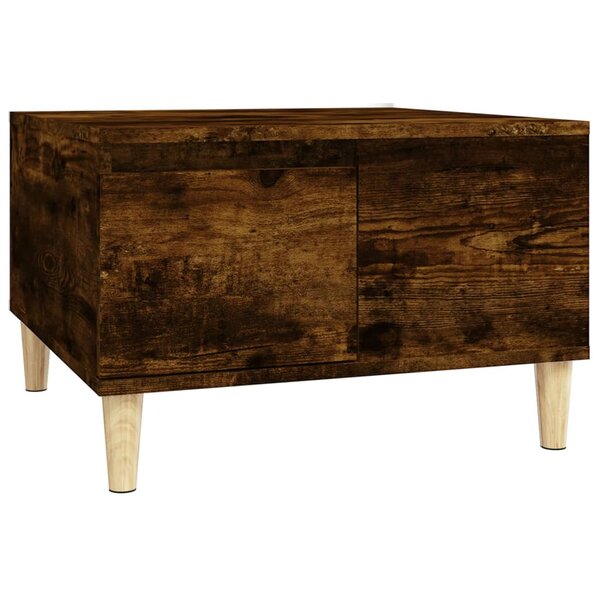 vidaXL Table basse chêne fumé 55x55x36 5 cm bois d'ingénierie