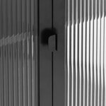 vidaXL Buffet noir 70x35x70 cm verre et acier