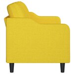 vidaXL Canapé à 3 places Jaune clair 180 cm Tissu