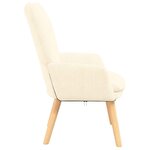 vidaXL fauteuil Crème 63 x 67 x 94 cm tissu
