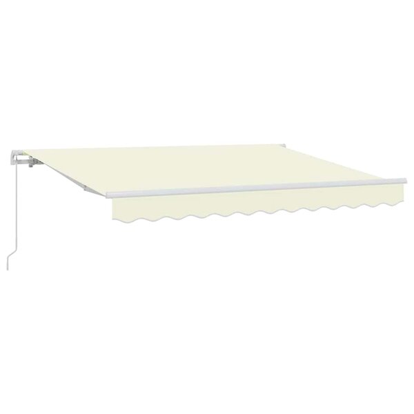 vidaXL Auvent Rétractable Crème 250 x 200 cm tissu