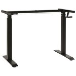 vidaXL Bureau Noir et Brun Clair 140 x 60 cm Bois de chêne massif
