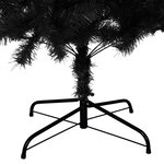 vidaXL Sapin de Noël artificiel avec support noir 180 cm PVC