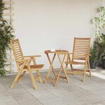 vidaXL Chaises de jardin 2 Pièces Marron 52 x 64 5 x 108 cm