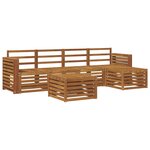 vidaXL Ensemble de canapés d'extérieur 6 Pièces Naturel