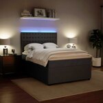 vidaXL Sommier à lattes de lit et matelas Gris foncé 140x200cm Velours