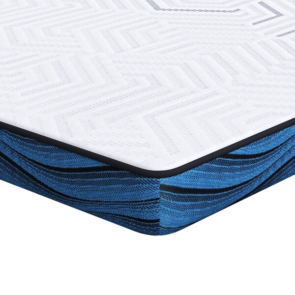 vidaXL Coussins de Matelas Blanc et Bleu 140 x 200 cm