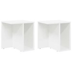 vidaXL Table d'appoint 2 Pièces Blanc 37 x 32 x 40 cm Bois d'ingénierie