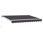 vidaXL Auvent rétractable manuel Anthracite 3 5 x 2 5 m